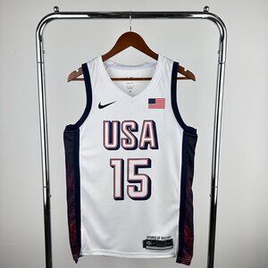 NBA Team USA White #15 Booker Jersey
